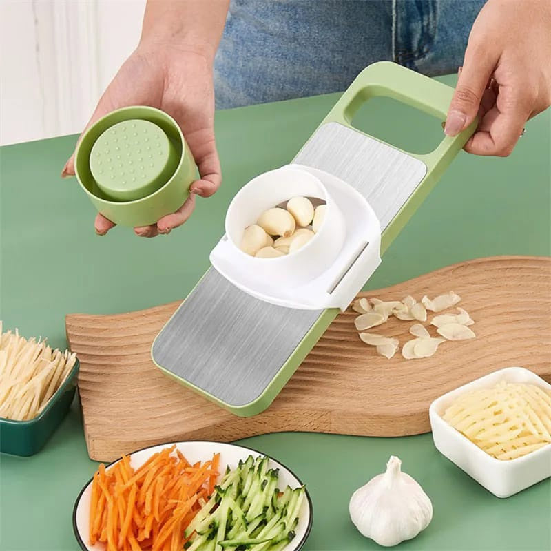 5in1 Vegetable Cutter | Multifunctional Stainless Steel Vegetable Cutter & Slicer | 5-in-1 Kitchen Tool - 12 Inch | Vegetable Cutter Peeler Slicer Dicer Grater