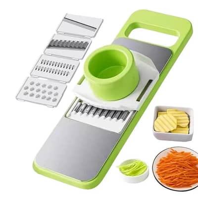 5in1 Vegetable Cutter | Multifunctional Stainless Steel Vegetable Cutter & Slicer | 5-in-1 Kitchen Tool - 12 Inch | Vegetable Cutter Peeler Slicer Dicer Grater