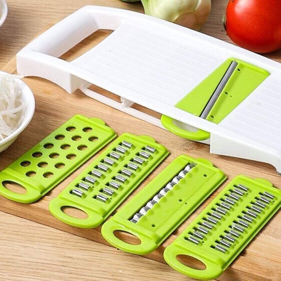 5in1 Vegetable Cutter | Multifunctional Stainless Steel Vegetable Cutter & Slicer | 5-in-1 Kitchen Tool - 12 Inch | Vegetable Cutter Peeler Slicer Dicer Grater