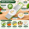 5in1 Vegetable Cutter | Multifunctional Stainless Steel Vegetable Cutter & Slicer | 5-in-1 Kitchen Tool - 12 Inch | Vegetable Cutter Peeler Slicer Dicer Grater